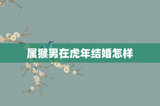 属猴男在虎年结婚怎样