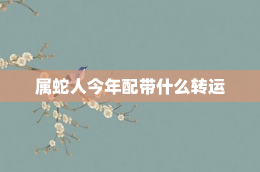 属蛇人今年配带什么转运