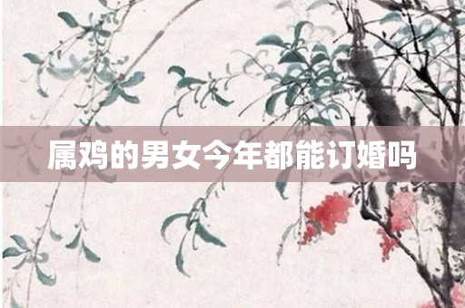 属鸡的男女今年都能订婚吗