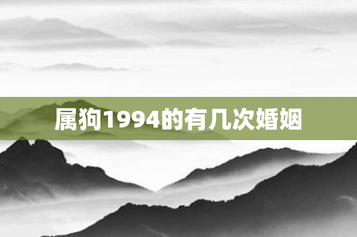 属狗1994的有几次婚姻
