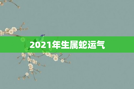 2021年生属蛇运气