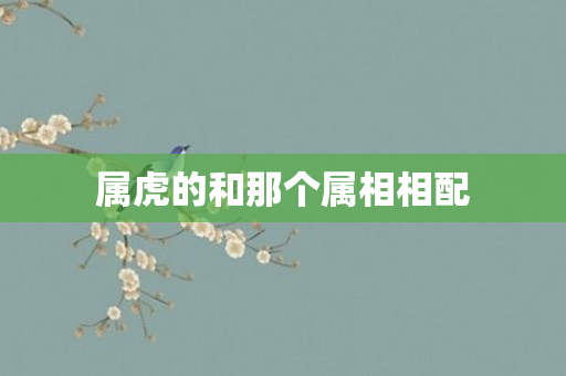 属虎的和那个属相相配