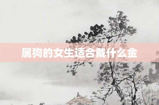 属狗的女生适合戴什么金