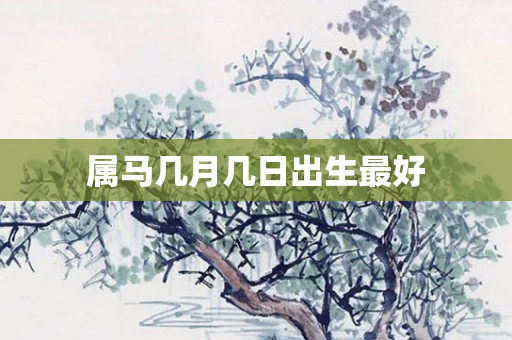 属马几月几日出生更好