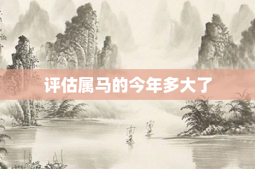 评估属马的今年多大了