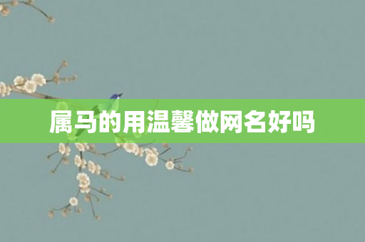属马的用温馨做网名好吗
