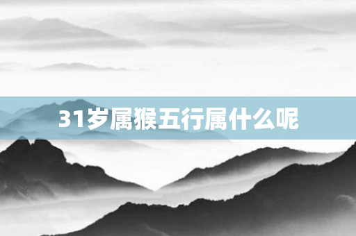 31岁属猴五行属什么呢