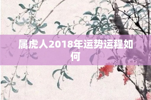 属虎人2018年运势运程如何