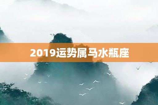 2019运势属马水瓶座