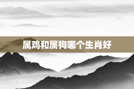 属鸡和属狗哪个生肖好