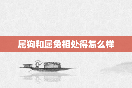 属狗和属兔相处得怎么样