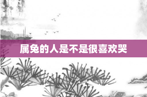 属兔的人是不是很喜欢哭