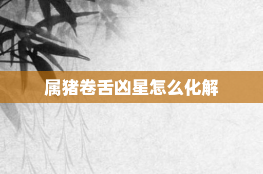 属猪卷舌凶星怎么化解