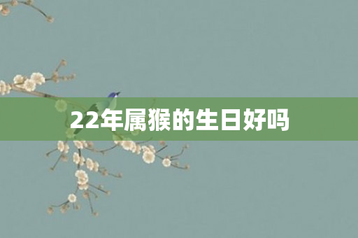 22年属猴的生日好吗