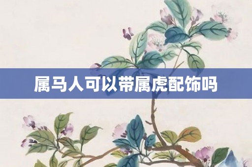 属马人可以带属虎配饰吗