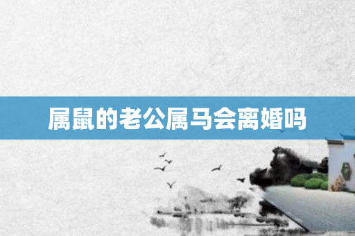 属鼠的老公属马会离婚吗