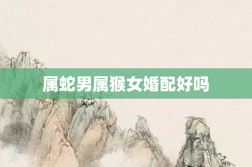 属蛇男属猴女婚配好吗