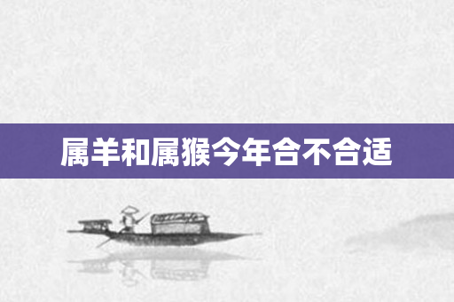 属羊和属猴今年合不合适