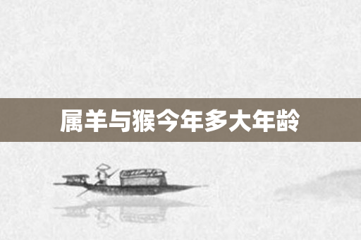 属羊与猴今年多大年龄
