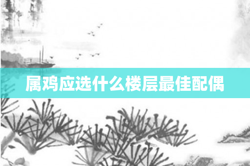 属鸡应选什么楼层更佳配偶