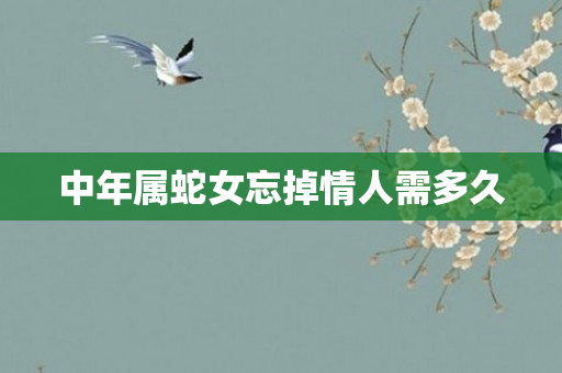 中年属蛇女忘掉情人需多久
