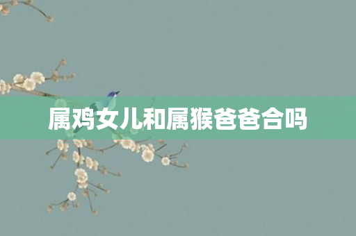 属鸡女儿和属猴爸爸合吗