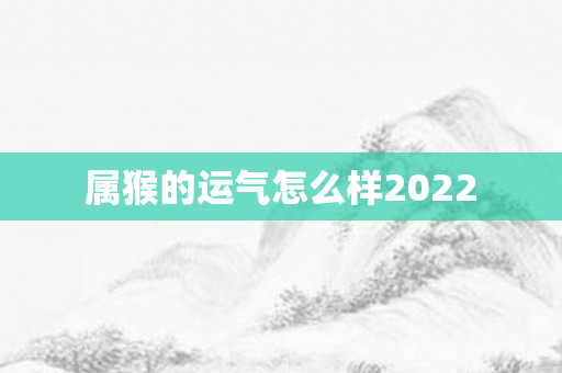 属猴的运气怎么样2022