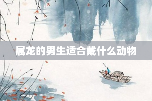 属龙的男生适合戴什么动物