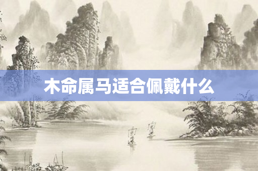 木命属马适合佩戴什么