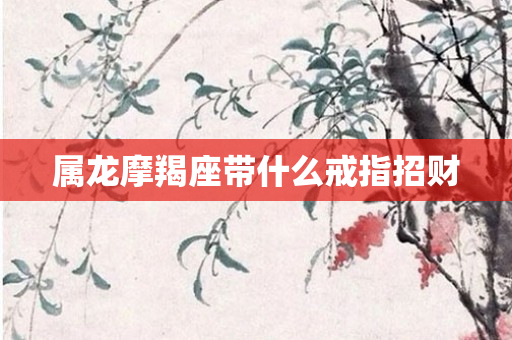 属龙摩羯座带什么戒指招财