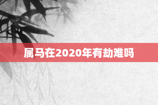 属马在2020年有劫难吗