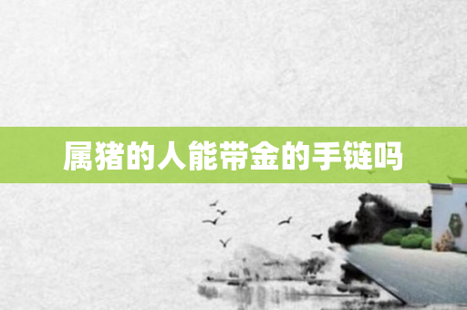 属猪的人能带金的手链吗