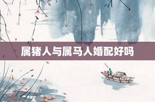 属猪人与属马人婚配好吗