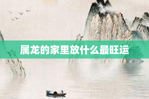 属龙的家里放什么最旺运