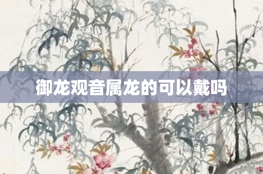 御龙观音属龙的可以戴吗