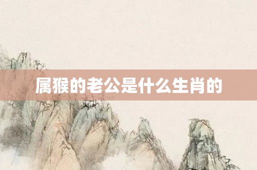 属猴的老公是什么生肖的