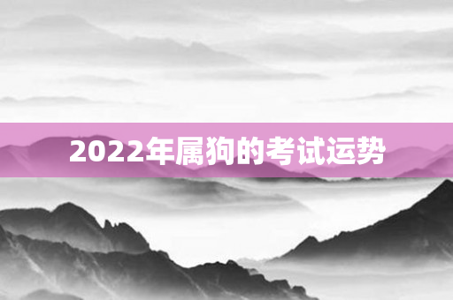 2022年属狗的考试运势