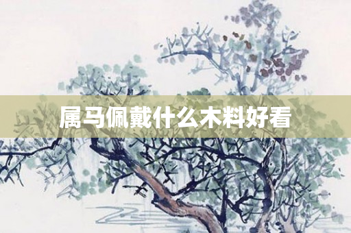属马佩戴什么木料好看