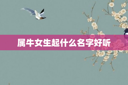 属牛女生起什么名字好听