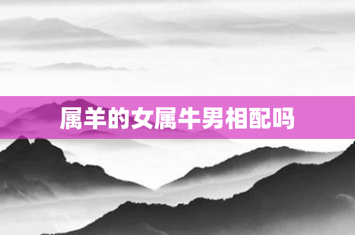 属羊的女属牛男相配吗