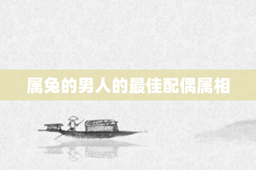 属兔的男人的更佳配偶属相