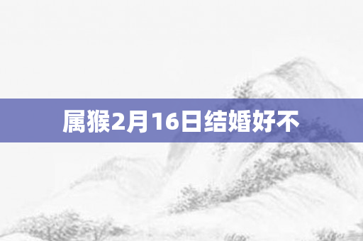 属猴2月16日结婚好不
