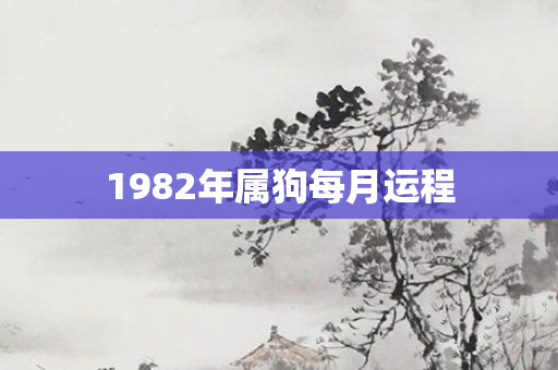 1982年属狗每月运程