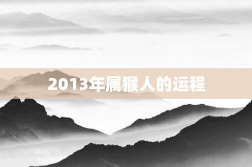 2013年属猴人的运程