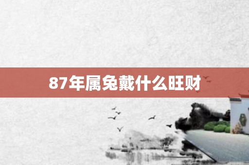 87年属兔戴什么旺财