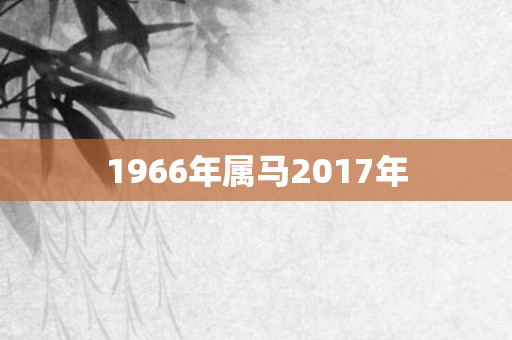 1966年属马2017年