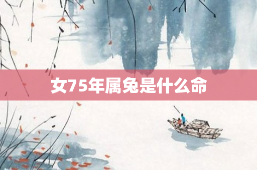 女75年属兔是什么命