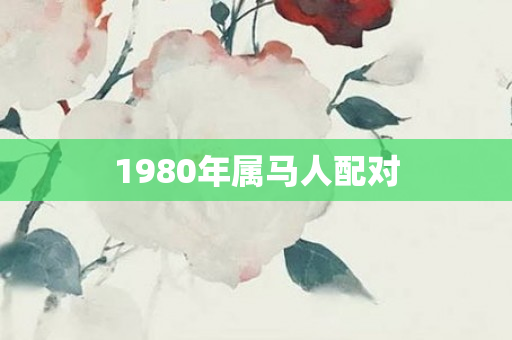 1980年属马人配对