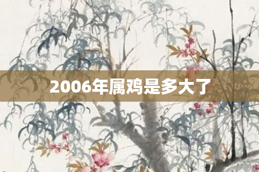 2006年属鸡是多大了