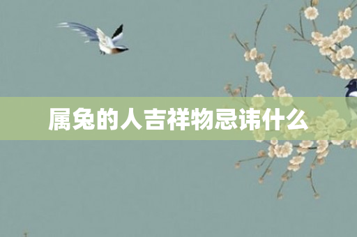 属兔的人吉祥物忌讳什么